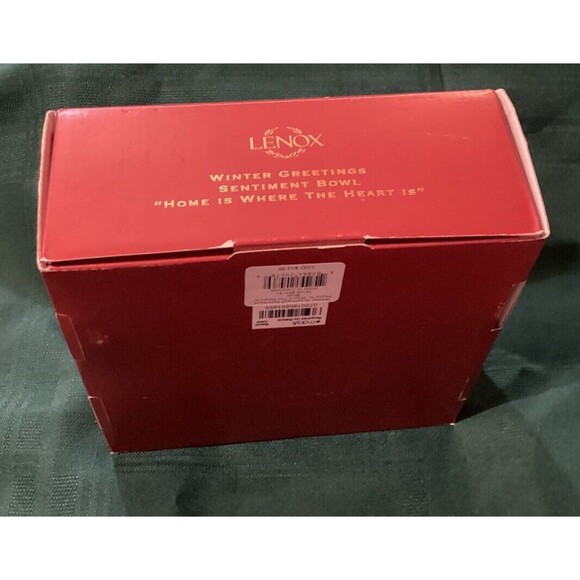 Lenox Winter Greetings 7” Serving Bowl McClung “Home Is Where The Heart Is” - Picture 11 of 13